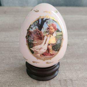 M.J Hummel Porcelain Egg Collection "Goose Girl"